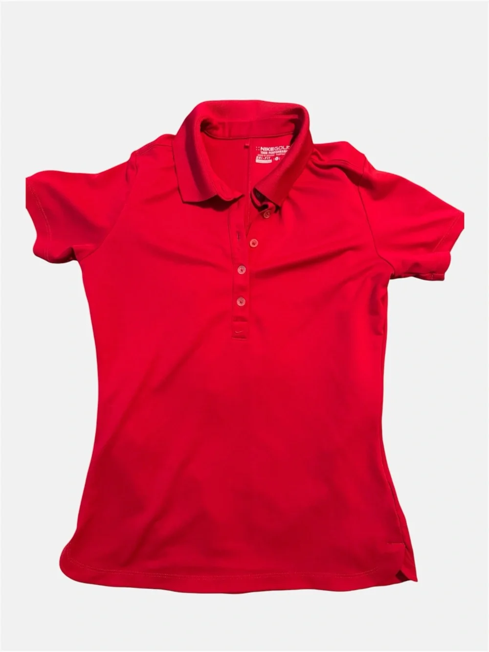 Nike Women's Button-Down Polo in Bright Red